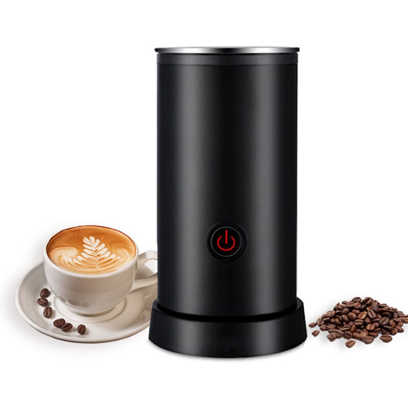 Sjlerst - Mousseur à lait électrique, 4-en-1 600W 240ml/8.12oz Mousseur à lait chaud et froid Fonctionnement, silencieux Antidérapant Mousseur à lait