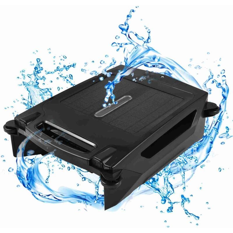 Nettoyeur de Piscine Automatique, énergie Solaire et Batterie Rechargeable de 2 500 MAh, pour Un Nettoyage de 450 μm, 860 Pieds carrés. avec 2