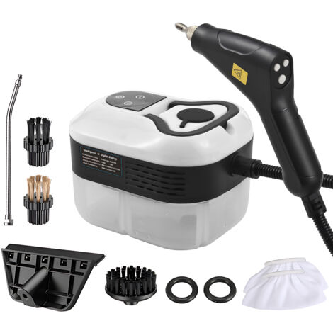 SJLERST Nettoyeur vapeur portable à écran tactile, 105 °C/221 °F, réservoir d'eau de 1 200 ml/40,5 oz, adapté aux canapés, vitres et cuisines