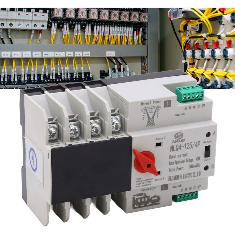 NLQ4-125 Commutateur de Transfert Automatique à Double Alimentation 4P, pour Centres Commerciaux, Usines(100A) - Sjlerst