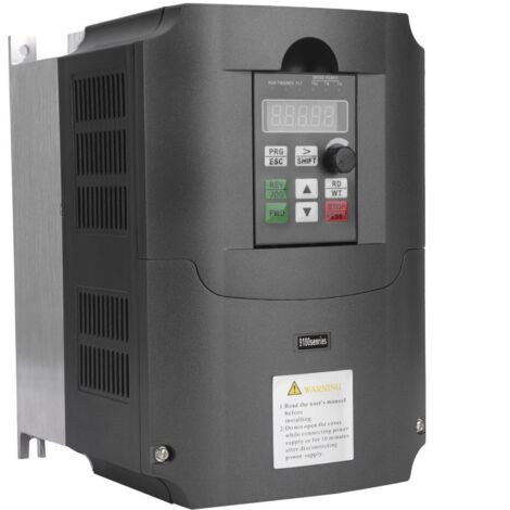 Sjlerst – Onduleur VFD 7,5KW – Convertisseur monophasé à triphasé AC220V à 380V – Contrôle vitesse moteur – Applications : broyeur, pompe, ventilateur