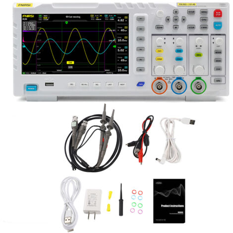 SJLERST Oscilloscope, Oscilloscope numérique USB 1014D 2 en 1 générateur de Signal d'entrée double canal 1GSa/s taux d'échantillonnage 100MHz  2 bande passante analogique,Analyse précise(1014D)