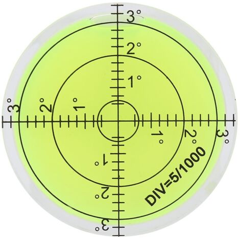 SJLERST Outil de mesure de diamètre de 60 mm Bulle de niveau ronde avec échelle pour l'équilibre de la plate-forme de caméra