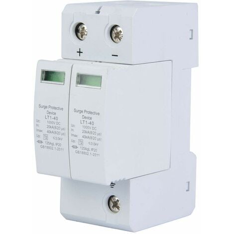SJLERST Parafoudre Photovoltaïque Protecteur 2P Foudre Ménage Dispositif Protection Montée Subite