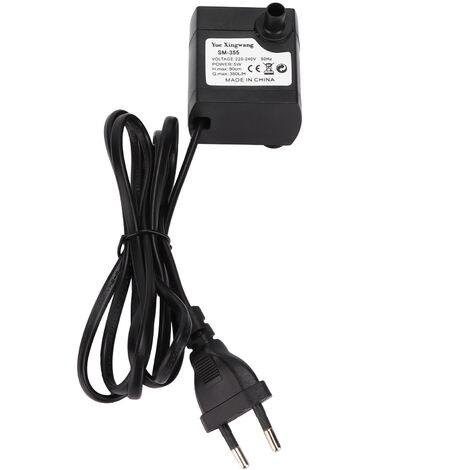 SJLERST Petite pompe Submersible silencieuse et résistante à l'usure pour fontaine d'aquarium 5W (prise ue 220V)