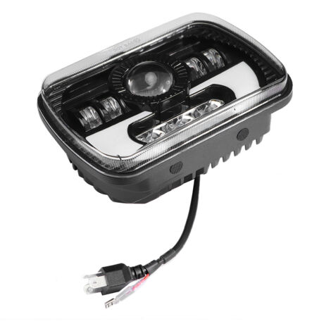 SJLERST Phare universel 5x7in 90W LED carré Haute/Basse Faisceau étanche, Lampe frontale pour voiture