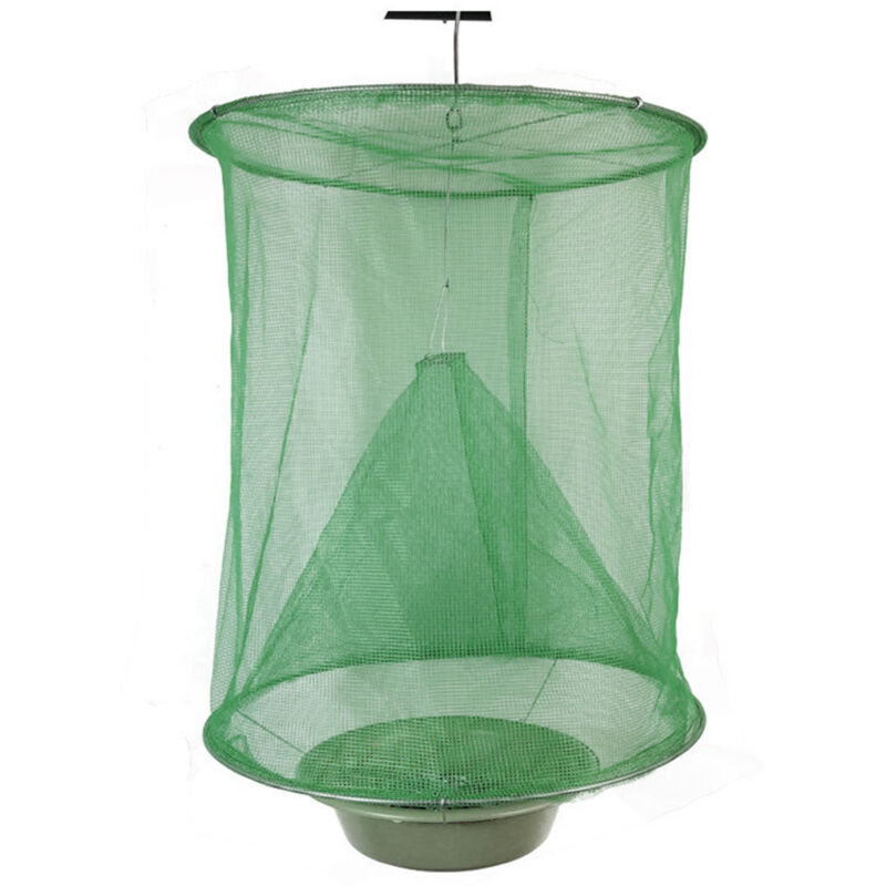 Sjlerst - Piège à mouches réutilisable, cage à mouches pour la ferme, cage à moustiques, filet à insectes pliable pour la maison, le ranch et le