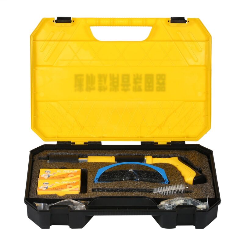 SJLERST Pistolet à Clous en Acier, Mini Pistolet à Clous Manuel, Silencieux, Conception de Tir à 3 Niveaux, Machine de Tir à Ongles Réglable pour Mur