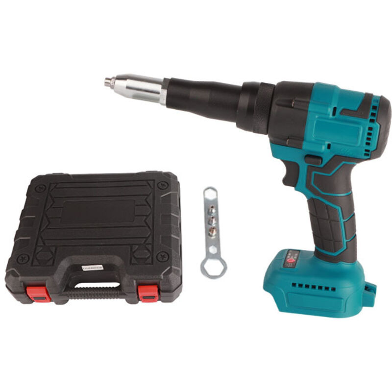 Sjlerst - Pistolet à Riveter électrique sans Fil, Rivet électrique sans Fil Bleu 18V, Outil à Main à Rivet Automatique à led pour Batterie BL1815 2,4