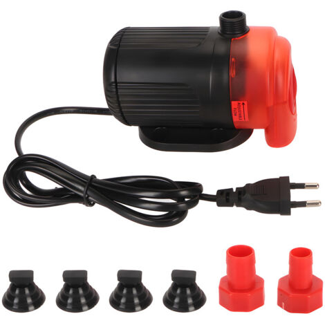 SJLERST Pompe submersible avec axe en céramique, débit d'eau réglable, aspiration inférieure, Pompe d’aquarium，pompe à eau silencieuse pour fontaine, bassin sous-marin, prise UE 6 W, 220 V (débit d'ea