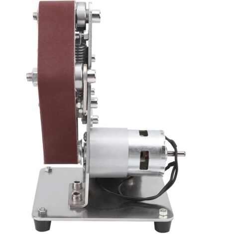 Sjlerst – Ponceuse à bande électrique 110-240V – Vitesse 9000r/min – Roulements doubles antidérapants – Pour ponçage métal et bois dur – 10 feuilles 30x330mm