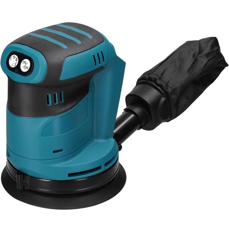 SNQ - Ponceuse Orbitale Sans Fil à Moteur Sans Balais de 125 mm, Ponceuse Orbitale Réglable à 6 Vitesses Pour Bois, Métal, Cirage, Polissage, Meulage
