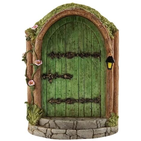 SJLERST Porta e finestre delle fate per alberi Accessori per decorazioni per esterni da giardino fatato in miniatura Accessori per decorazioni per sculture artistiche da giardino