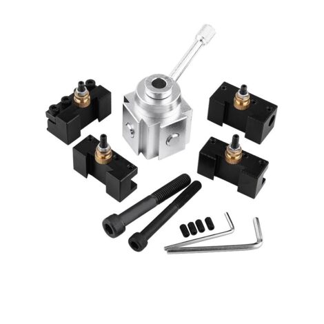 Sjlerst – Porte-outils en aluminium pour mini-tours – Changement rapide – Usinage précis : tournage, moletage, perçage – Compatible avec plusieurs modèles