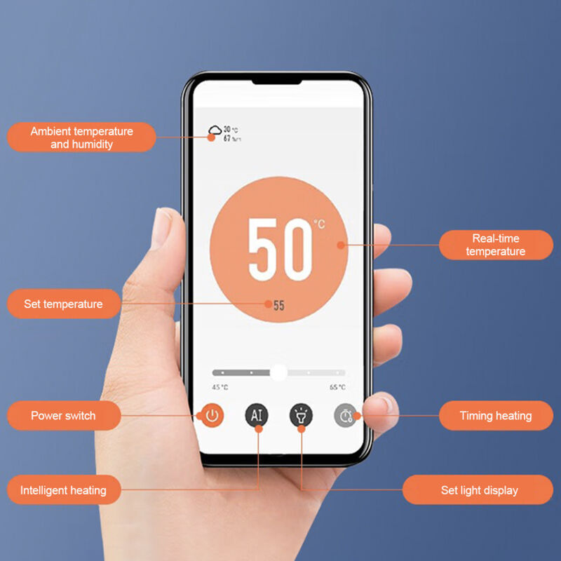 SNQ - Porte-serviettes électrique WiFi, fixation murale 50W 24V 4 porte-serviettes chauffants pour la salle de bain, étanche IPX4 ai Tuya App