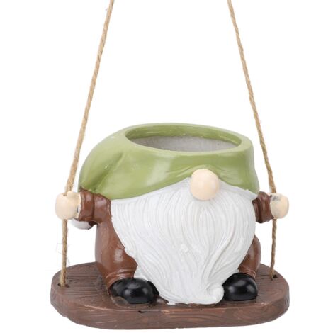 SJLERST Pots de fleurs suspendus avec visage balançoire, Pot de Fleurs Pivotant pour Jardins, Terrasses