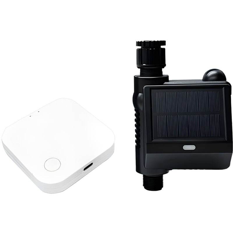 Programmateur d'arrosage WiFi avec passerelle Zigbee, programmateur intelligent à énergie solaire Tuya app et commande vocale programmateur sans fil