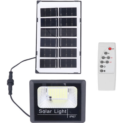 Sjlerst – Projecteur solaire 100LED IP67 étanche – Télécommande – Lumière LED haute luminosité – Panneau polysilicium – Autonomie 8-12h