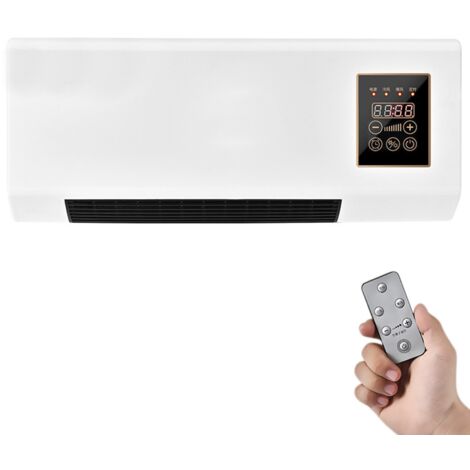 Sjlerst – Radiateur à air mural 220V – Télécommande incluse – Compact pour chambres et salons – Installation facile – Chauffage rapide