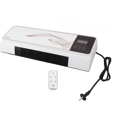 SJLERST Radiateur électrique mural en ABS PP, mini machine de chauffage et de refroidissement avec commande à distance pour chambre, salle de bains, salon 220V