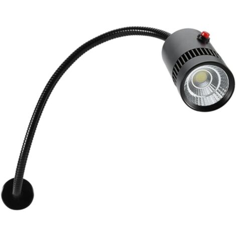 SJLERST Redxiao Lampada LED con base magnetica, regolabile, per tornio, lampada per tornio, base magnetica argento, 7W 110-220V