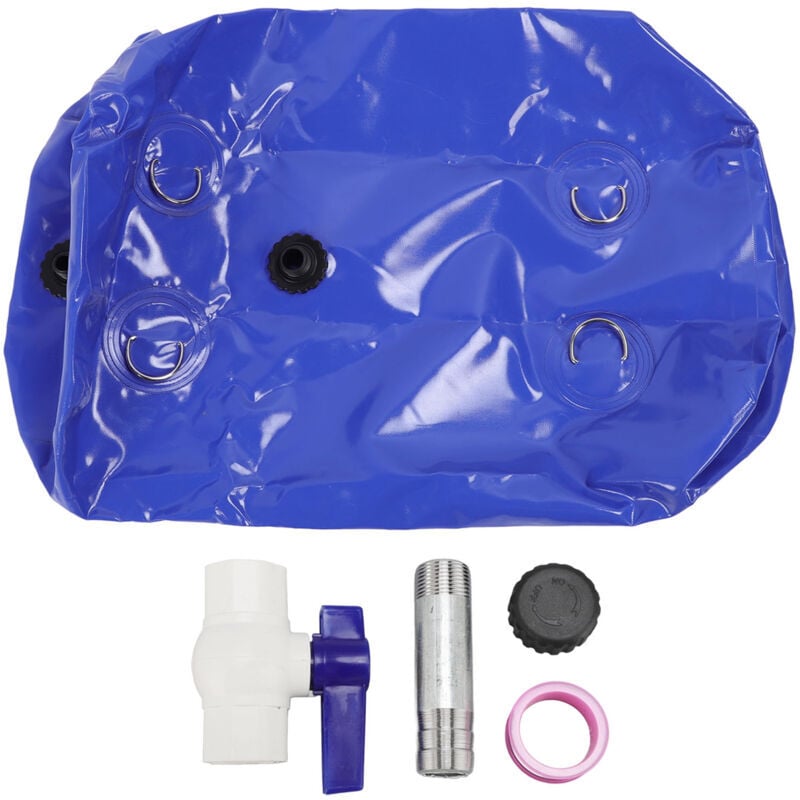 SNQ - Réservoir d'eau Portable, 110 l en pvc Souple et Pliable, Sac de Rangement, Sac de Rangement avec Valve pour Camping, Camping-Car, Lutte Contre