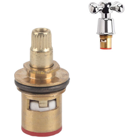 SJLERST Robinet Robinet à Disque en Céramique en Laiton, Cartouche Céramique Rechange, Universel Céramique Laiton Cartouches Tap 20 Dents pour La Maison, Robinet Cuisine