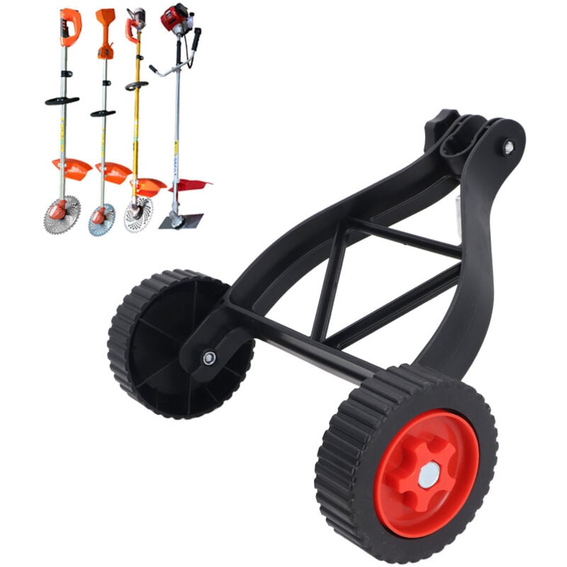 Roue de Support de Coupe-Bordures, Roues Auxiliaires de Tondeuse à Gazon Réglables avec Tube de 23 à 28 Mm - Sjlerst