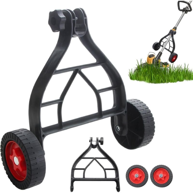 Roues de Support pour Tondeuse à Gazon Roues, réglables pour Tige de Coupe de 25 à 28 mm Roue auxiliaire Facile à Pousser pour Fixation de