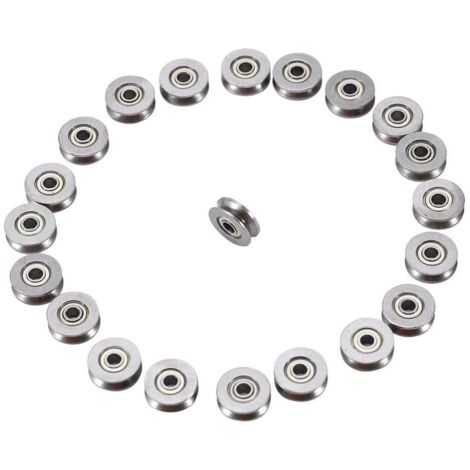 Sjlerst – Roulement à billes V623ZZ 20pcs – Acier au carbone – Diamètre intérieur 3mm, extérieur 12mm, hauteur 4mm – Pour systèmes de mouvement linéaire
