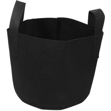 SJLERST Sac de Croissance pour Plantes Noires, Pot de Plantation d'Aération pour Légumes et Fleurs, Conteneur (5 Gallons 25 x 30cm)