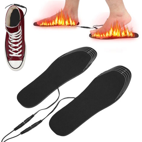 SJLERST Semelle Chauffante Rechargeable, Semelles Thermique Chauffantes, Semelles Chauffantes Electriques, Semelles intérieures Chaussures Chauffe Pieds, Peut être coupé Lavable