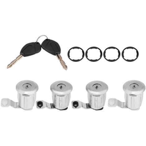 SJLERST Serrure Berlingo 2002, Ensemble De Barillet De Serrure De Porte De Voiture Avec Clés Adaptées Pour Partner Berlingo Xsara Remplacer Oem 252522 9170.g3 9170.cw(4 Barrels)(4 Barrels)