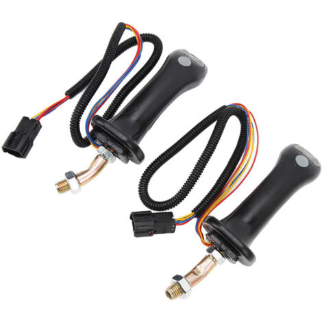 SJLERST Set di 2 joystick a 3 pulsanti per pala, in lega di alluminio a 6 pin, per Doosan DH DX150 215 225 300 370-9C