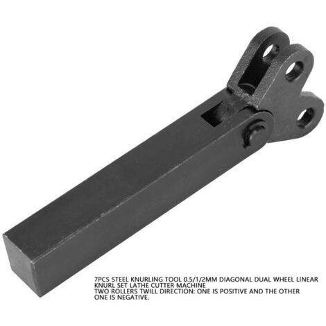 SJLERST Set di 7 utensili per zigrinatura in acciaio, set di due ruote diagonali per zigrinatura lineare, utensile per tornio da taglio