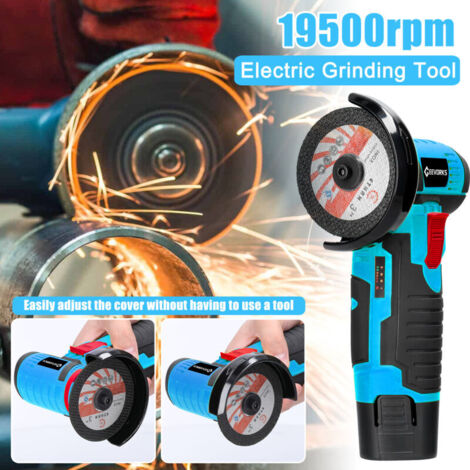 SJLERST Smerigliatrice angolare elettrica multifunzione da 12V 19500 giri/min, taglierina portatile per tagliare e lucidare piastrelle in ceramica, legno, pietra e acciaio