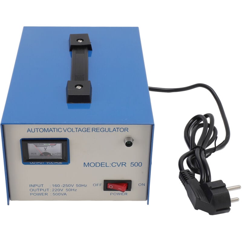 SJLERST Stabilisateur de Tension AC, Régulateur de Tension Automatique monophasé avec Entrée 160-250 V et Sortie 220 V CVR 500 VA monophasé pour
