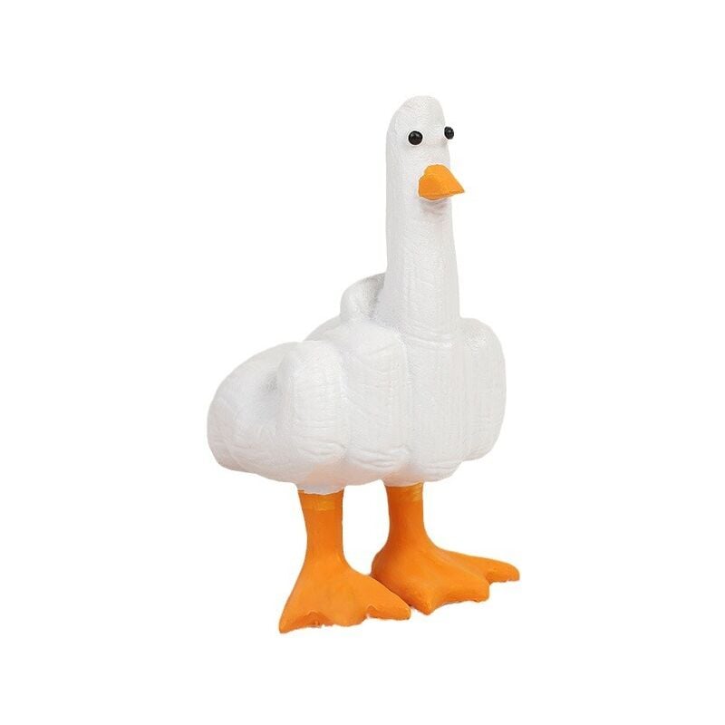 Sjlerst - Statue de canard humoristique « Duck You » en résine pour la maison ou le bureau – Cadeau fantaisie