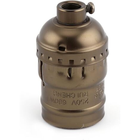 SJLERST Support de lampe vintage E27 Edison rétro élégant industriel pour lampe suspendue à vis (No Wire No Switch-Laiton Antique)