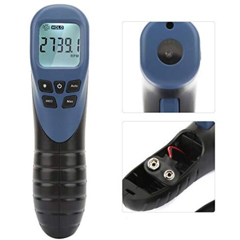 SJLERST Tachymètre numérique de régime, Instruments Compte-tours automobile TL900 Testeur de jauge de vitesse de moteur de style pistolet sans (batterie non incluse)