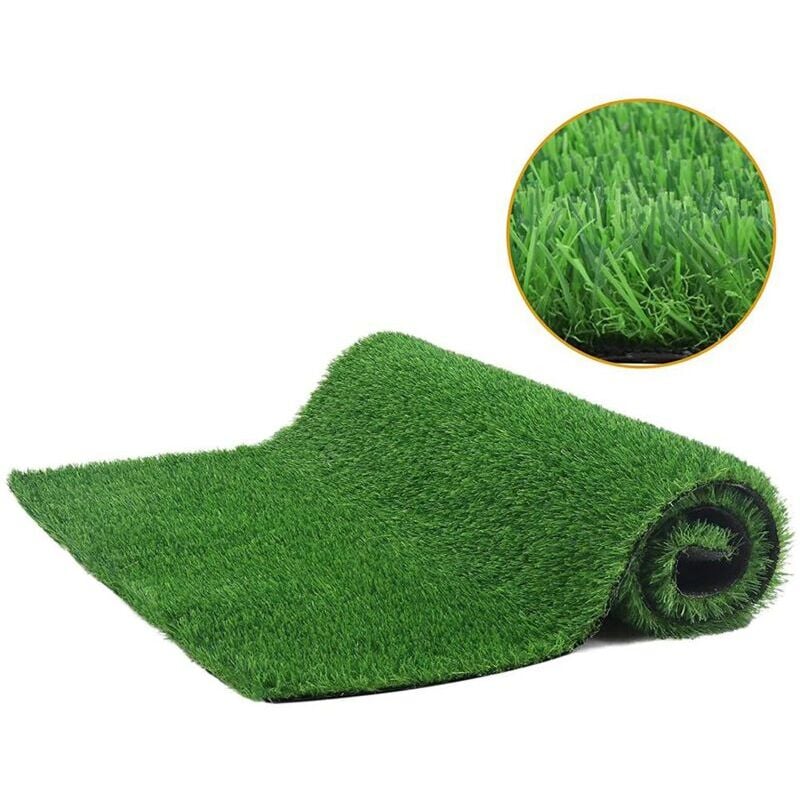 SNQ - Tapis de Gazon Artificiel, Réaliste en Tissu Non Tissé Pelouse Synthétique Intérieur pour Jardin, terrasse - revêtement de Sol Outdoor