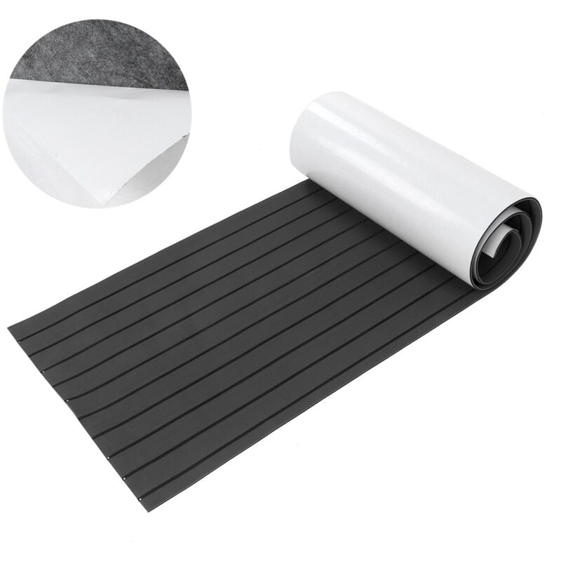 Sjlerst - Tapis de Sol Bateau Pont de Yacht,Tapis de Sol Mousse Teck synthétique eva Tapis Auto-adhésif antidérapant 240 60 0.6cm pour Bateaux,