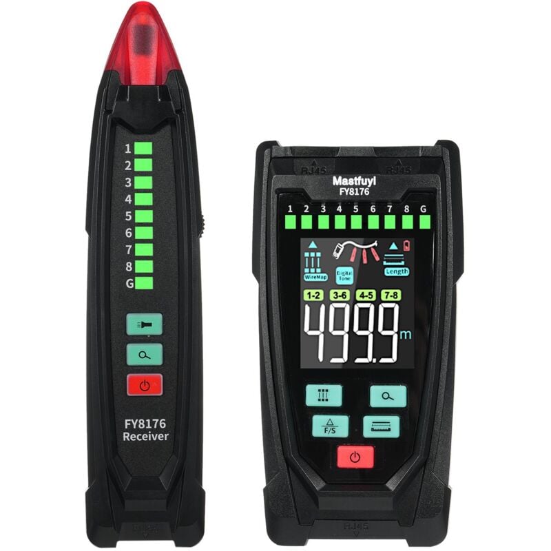Testeur de câble Ethernet, localisation de la distance des défauts et test de la longueur du câble à l'aide de la technologie tdr, écran couleur 2,5