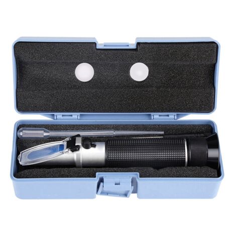 SJLERST Testeur Portable d'alcool, 0-80% Réfractomètre Testeur D'outil de Mesure de la Teneur en Alcool avec Compensation Automatique de la Température 030℃