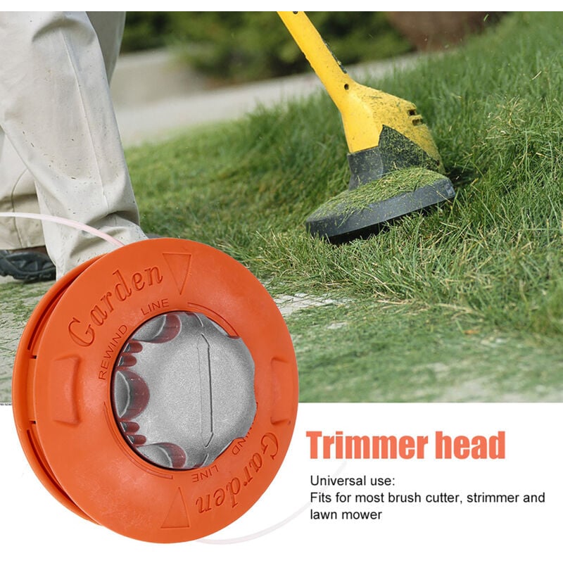 Tête de fil pour débroussailleuse M10x1,25 mm,tête en aluminium épaisse pour débroussailleuse à gazon - Sjlerst