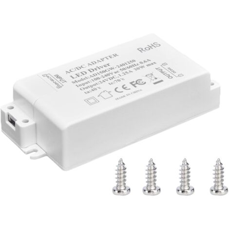 SJLERST Transformateur de lumière LED 30W DC 24V 1.25A, alimentation à tension constante AC 100‑240V, accessoires d'éclairage pour bande LED