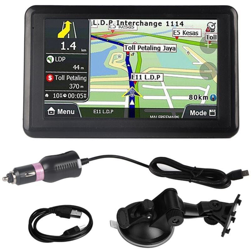 Universal 5 pouces écran tactile voiture Navigator GPS Navigation DDR256M 8G MP3 FM carte d'Europe Q5 1