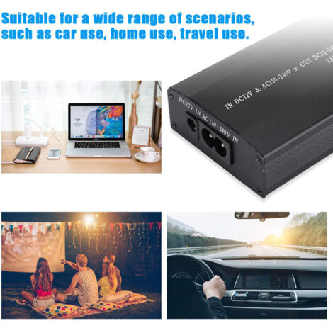 SJLERST Universal 90W Laptop-Netzteil für Zuhause/Auto mit 34 DC-Anschlüssen (110-240V) (EU-Stecker)