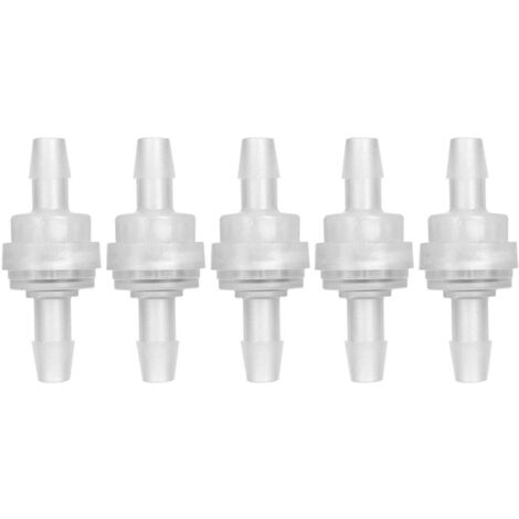 SJLERST Valvola unidirezionale di non ritorno in plastica da 5 pezzi per il trattamento delle acque (6 mm)