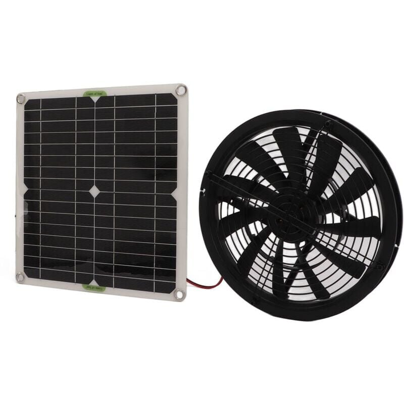 SNQ - Ventilateur Alimenté par Panneau Solaire 100W, Puissant Ventilateur D'extraction Solaire avec Coque, Ventilateur de Refroidissement Compact